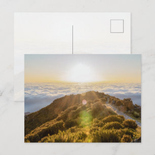 Sunrise Above the Clouds in Madeira, Pico Ruivo Postcard