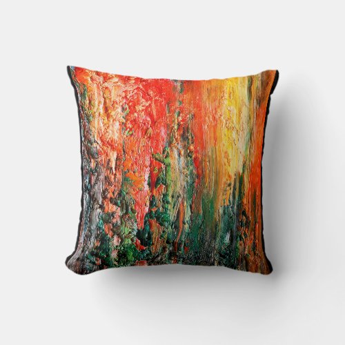 Sunrise Abstract Throw Pillow