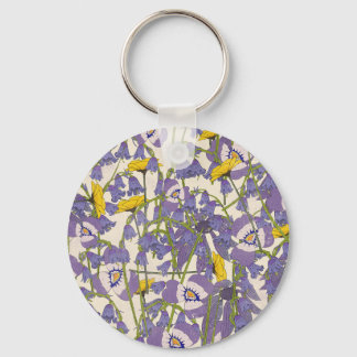 Sunrise among the flowers keychain
