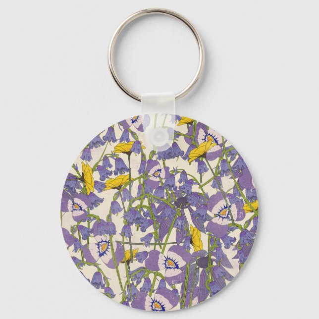 Sunrise among the flowers keychain (Front)