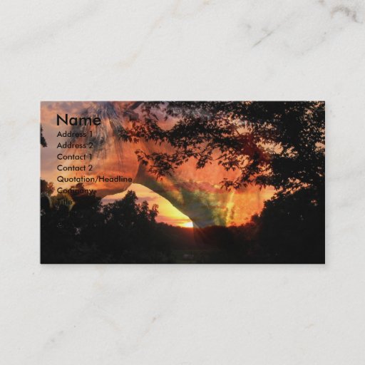 Customizable Sunrise and Horse Head Business Card
