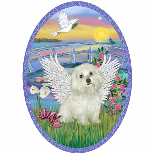 Sunrise and Maltese Angel Statuette (Front)