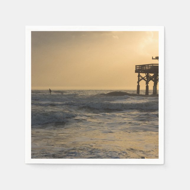 Sunrise and Paddleboarding Napkins (Front)