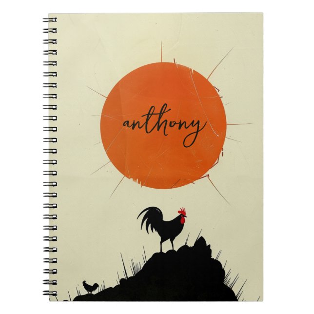 Sunrise and the Crowing Rooster Notebook (Front)