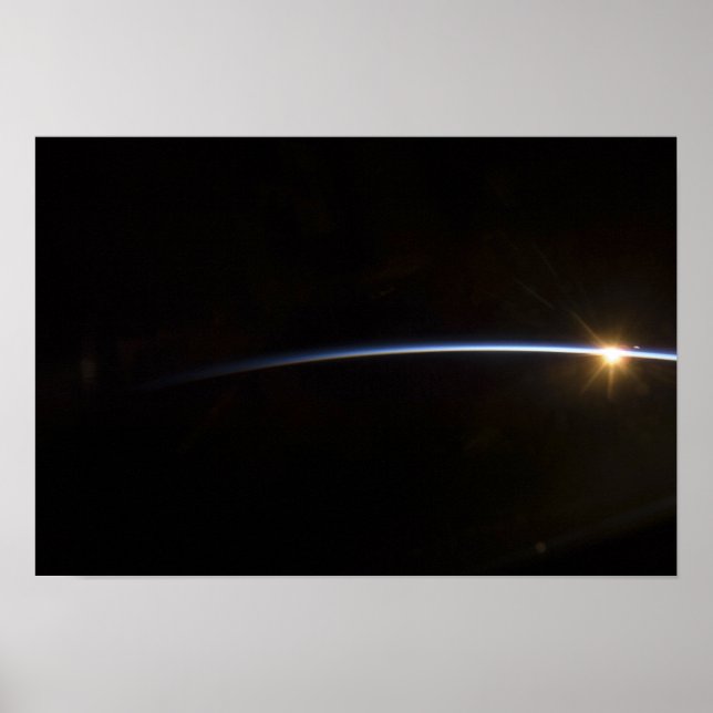 Sunrise as viewed in space poster (Front)