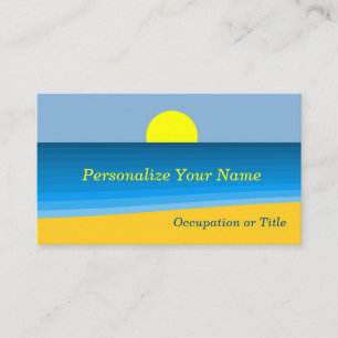 Sunrise at Beach Sunny Ocean Business Card