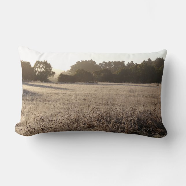 Sunrise at Bear Valley Trailhead Landscape Lumbar Pillow (Front)