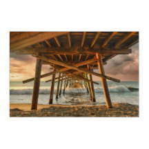 Sunrise at Bogue Inlet Pier Seascape SOBX NC