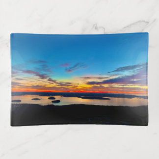 Sunrise at Cadillac Mountain- Acadia National Park Trinket Tray