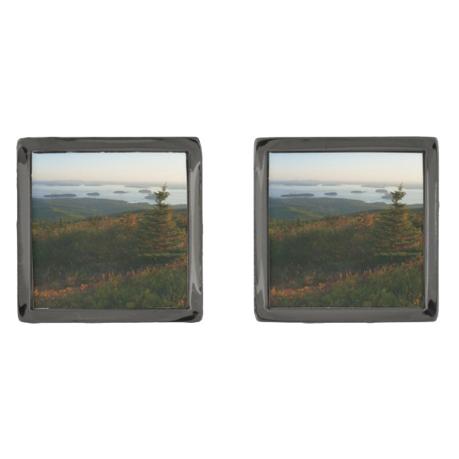 Sunrise at Cadillac Mountain I Cufflinks (Front)
