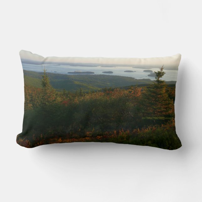 Sunrise at Cadillac Mountain I Lumbar Pillow (Front)