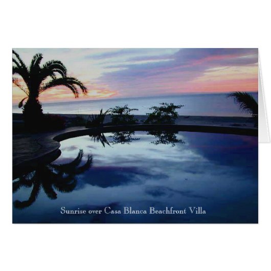 Sunrise at Casa Blanca Beachfront Villa Cards (Front Horizontal)