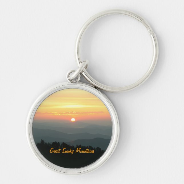 Sunrise at Clingman's Dome - Great Smoky Mountains Keychain (Front)