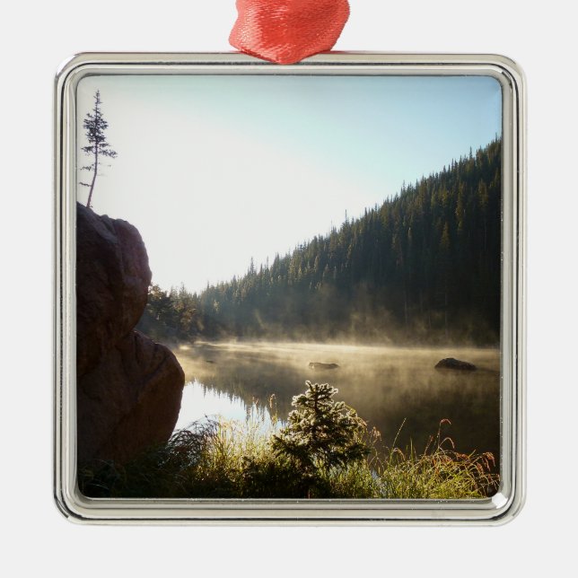 Sunrise at Dream Lake I Metal Ornament (Front)