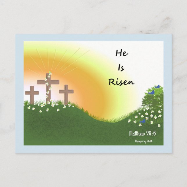 Sunrise at Easter Holiday Postcard (Front)