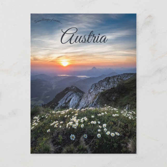 Sunrise at Ebensee Austria Postcard (Front)