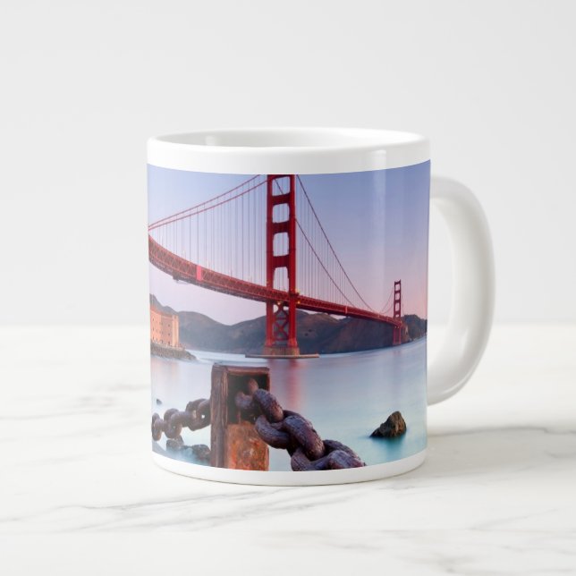 Sunrise At Fort Point Large Coffee Mug (Front Right)