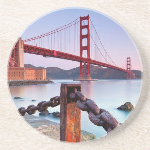 Sunrise At Fort Point Sandstone Coaster