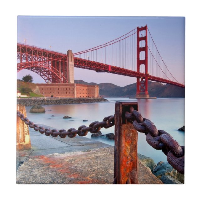 Sunrise At Fort Point Tile (Front)