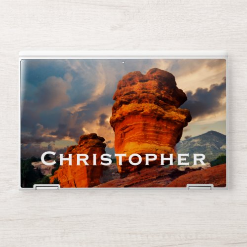 Sunrise at Garden of the Gods with Name HP Laptop Skin