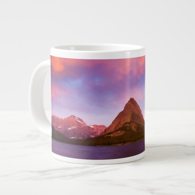 Sunrise at Glacier Large Coffee Mug (Front Left)