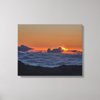 Sunrise at Haleakala photograph on wrapped canvas