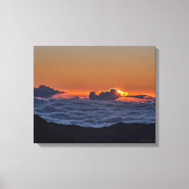 Sunrise at Haleakala photograph on wrapped canvas Print (Front)