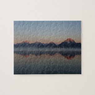 Sunrise at Jackson Dam Grand Teton National Park Jigsaw Puzzle