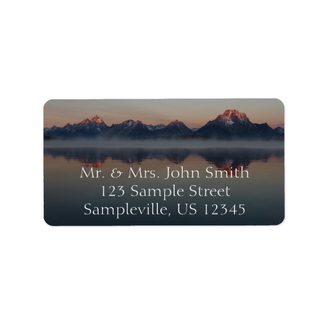 Sunrise at Jackson Dam Grand Teton National Park Label (Front)