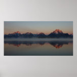 Sunrise at Jackson Dam Grand Teton National Park Poster