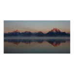 Sunrise at Jackson Dam Grand Teton National Park Poster