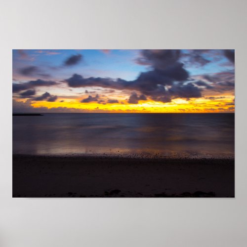 Sunrise at Jetty Park Fort Pierce Florida Poster