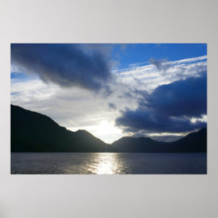 Sunrise at Lake Crescent Poster