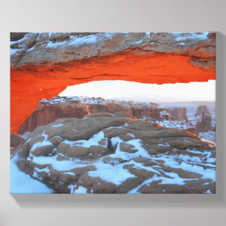 Sunrise at Mesa Arch Canvas Photo Tile