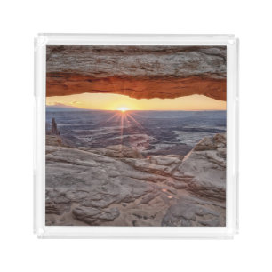 Sunrise at Mesa Arch, Canyonlands National Park Acrylic Tray