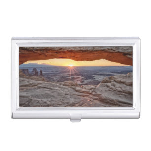 Sunrise at Mesa Arch, Canyonlands National Park Business Card Holder
