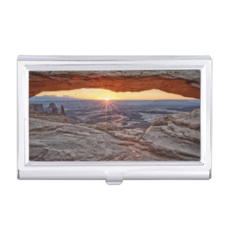 Sunrise at Mesa Arch, Canyonlands National Park Business Card Holder