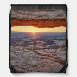 Sunrise at Mesa Arch, Canyonlands National Park Drawstring Bag