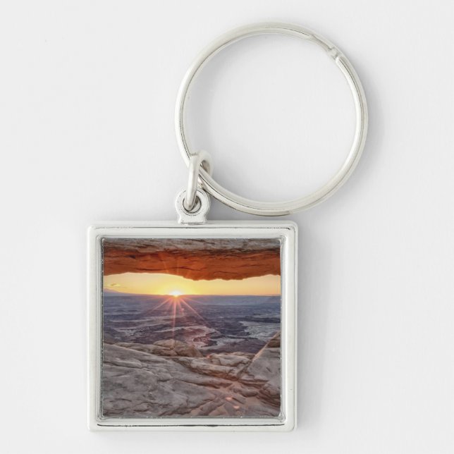 Sunrise at Mesa Arch, Canyonlands National Park Keychain (Front)