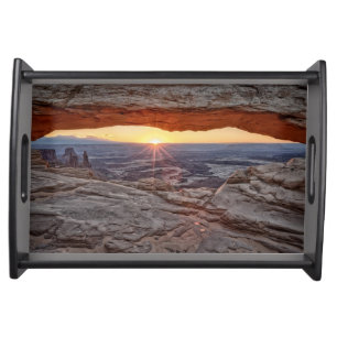 Sunrise at Mesa Arch, Canyonlands National Park Serving Tray