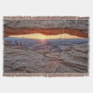 Sunrise at Mesa Arch, Canyonlands National Park Throw Blanket