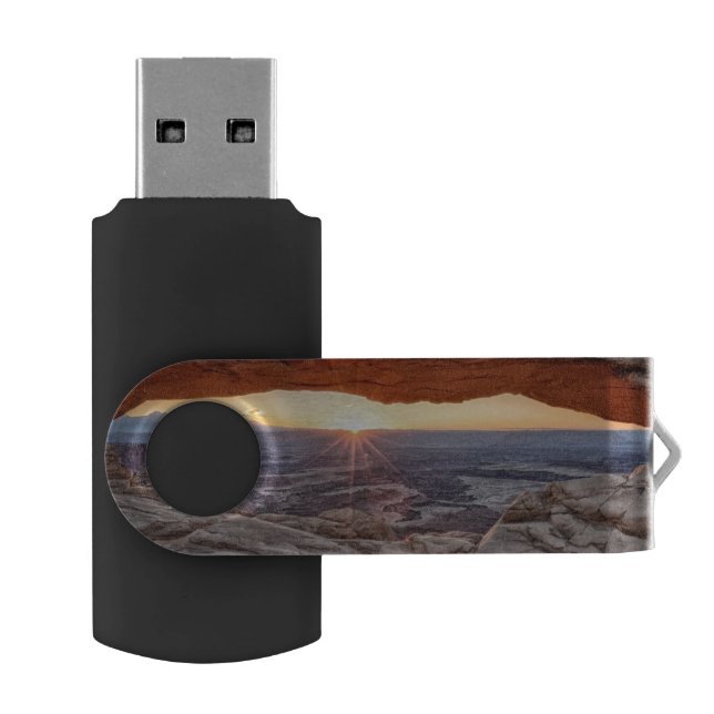 Sunrise at Mesa Arch, Canyonlands National Park USB Flash Drive (Opened)