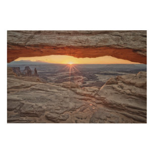 Sunrise at Mesa Arch, Canyonlands National Park Wood Wall Art