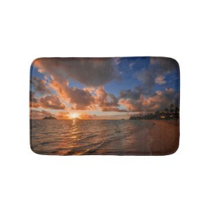 Sunrise At Mokulua Island Bathroom Mat