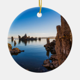Sunrise at Mono lake, California Ceramic Ornament