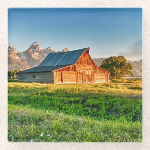 Sunrise at Moulton Barn Glass Coaster