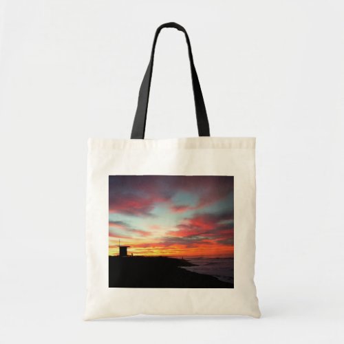 Sunrise at Newport Beach California Tote Bag