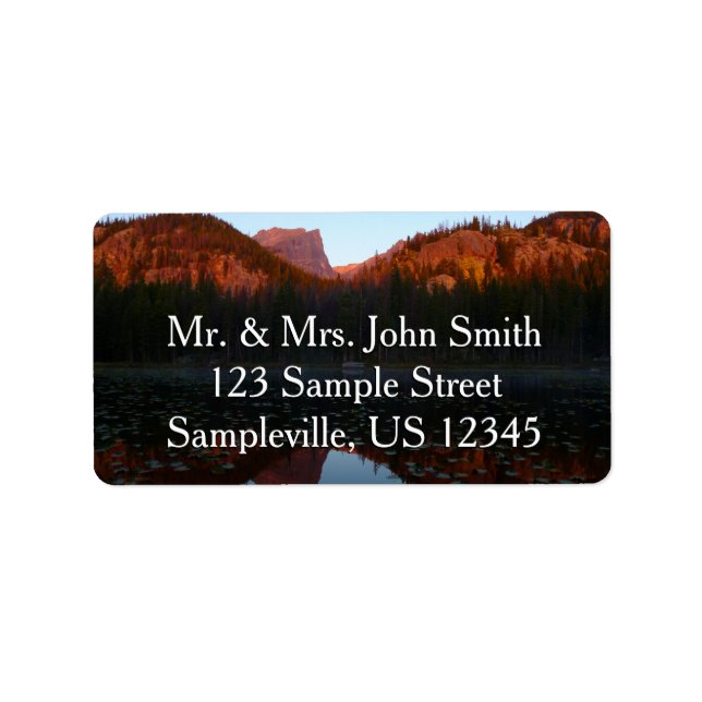 Sunrise at Nymph Lake I Label (Front)