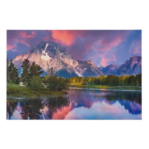 Sunrise at Oxbow Bend Faux Canvas Print