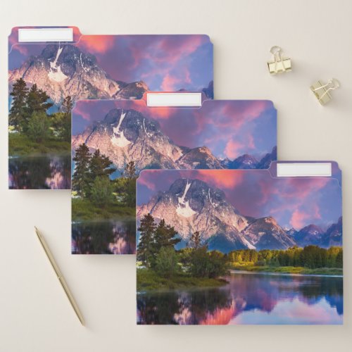 Sunrise at Oxbow Bend File Folder